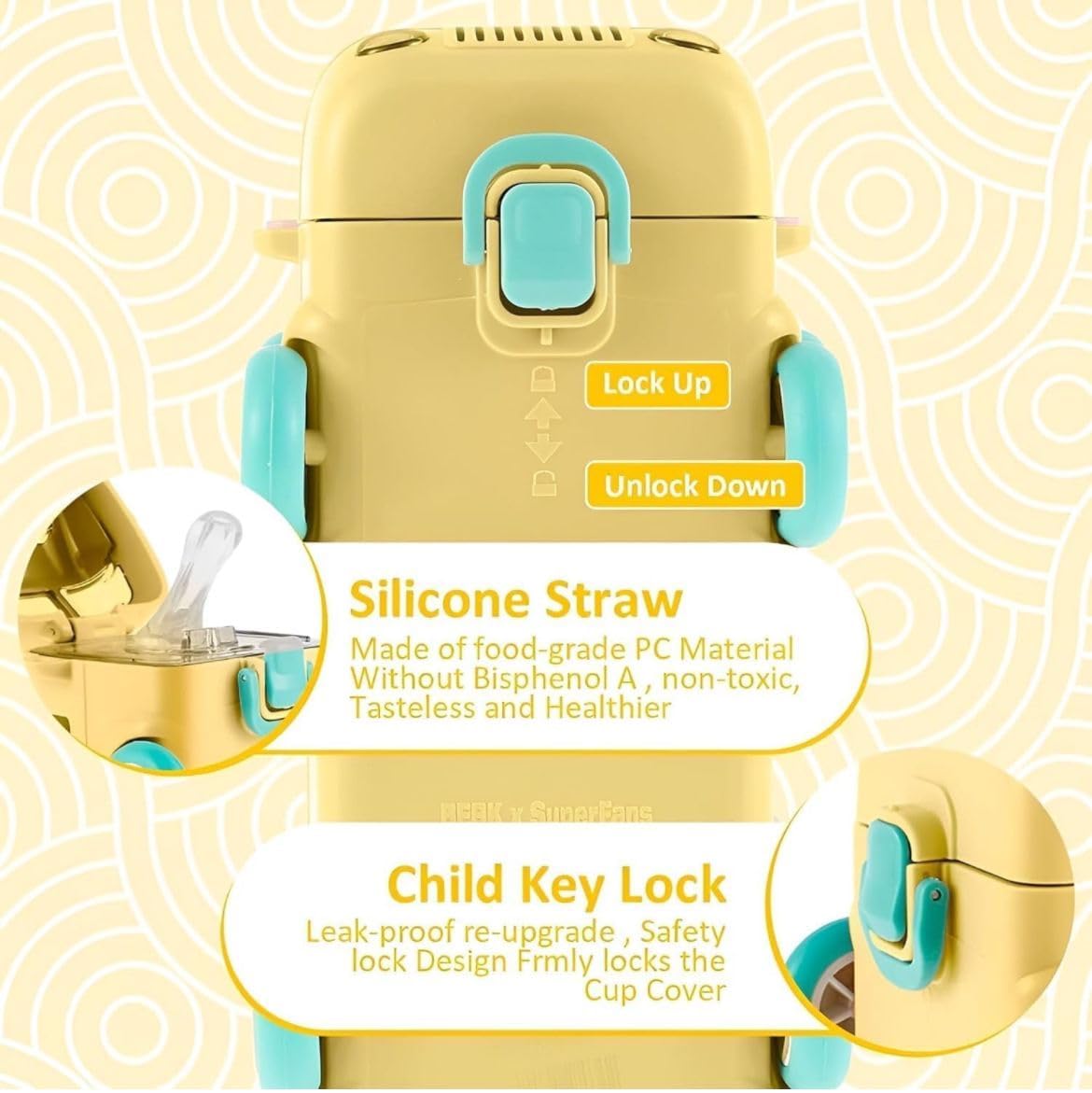 Bus Water Bottle For Kids